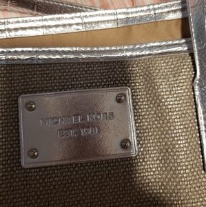 Silver Michael Kors tote